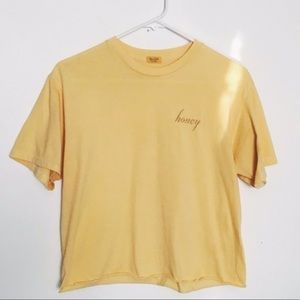 Brandy Melville Cropped “Honey” Tee